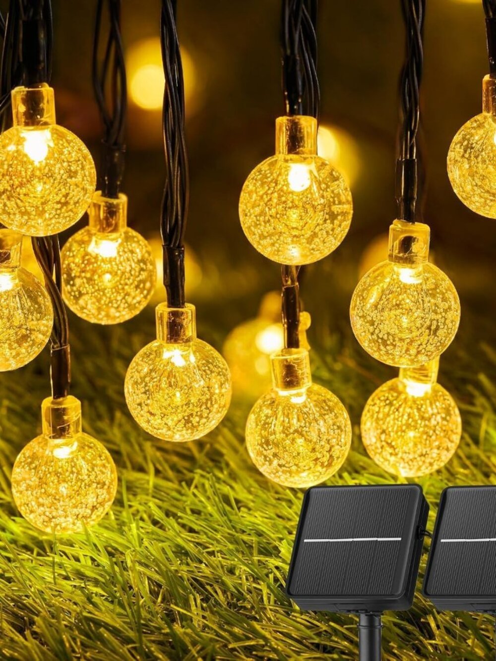Solar String Lights Outdoor Waterproof 2 Pack Total 120 LED 73 FT